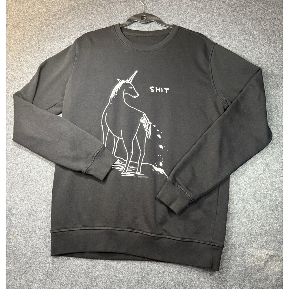 Black Long Sleeve Shirt‎ With Unicorn Size Medium